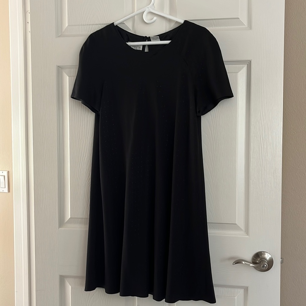 Liz Claiborne Black Short-Sleeve Swing Mini Dress